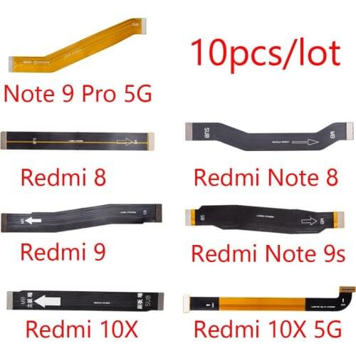 10pcs/lot Mother Board Flex For Xiaomi Redmi 9 8 10X Note 8 9S Pro Main Board Connector USB Board LCD Display Flex Cable Repair