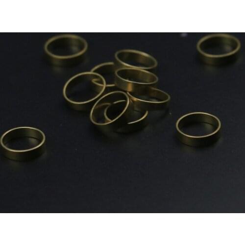 100 pieces of brass 10*2.5mm non-porous ring ring geometric round pendant luggage clothing pendant