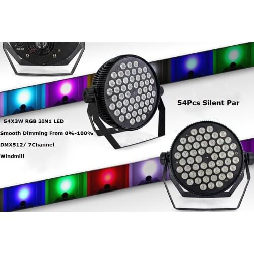 2018 Newest LED Silent Par 54X3W RGB 3IN1 Flat LED Par Light Disco Lamp Stage Lights Luces Discoteca Laser Beam Luz de Projector
