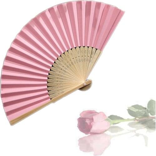 50pcs/lot Hot Sale Pattern Folding Dance Elegant Paper Hand Fan Wedding Party Favors 21cm with Custom Personalized