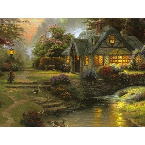 Diamond Embroidery Diy Diamond Painting Cross Stitch Kits Diamond Mosaic Forest house Full Square Diamond Embroider CS208