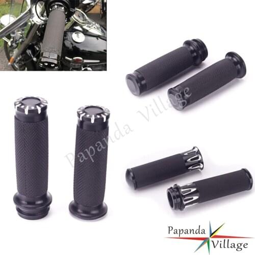Aluminum Motorbike Custom 1 Inch Electronic Throttle Handlebar Hand Grip Handle Control Grips for Harley Dyna Softail Touring