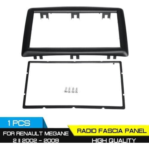 Car 2 Din Radio Dash CD Fascia Trim Installation Plate Panel Frame For Renault Megane 2 II 2002 2003 2004 2005 2006 2007-2009