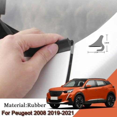 DIY Car Seal Strip Windshied Spoiler Filler Protect Edge Weatherstrip Strip Sticker Accessory For Peugeot 2008 e-2008 2019-2021