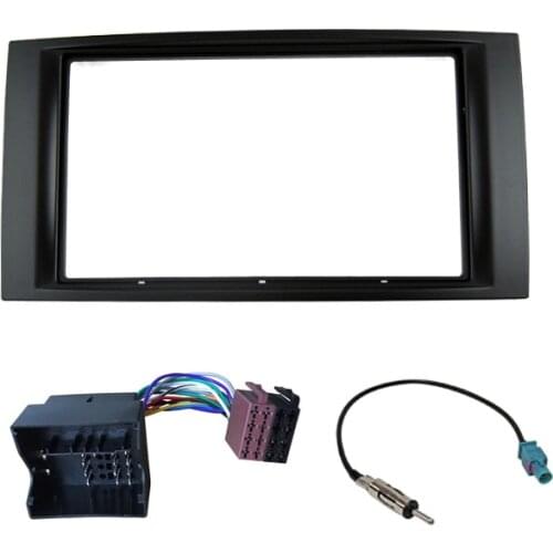Car DVD Dash Kit Harness Antenna for Volkswagen Touareg 2002-2010 Stereo CD Fascia Radio Facia Plate GPS Panel Bezel Install kit
