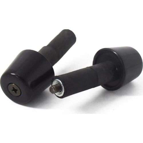 Black Motorcycle Bar End Handlebar Decal Motocross Grips Plugs Sliders Caps Cover Universal Retro Moto Handle Bar Weight Slider