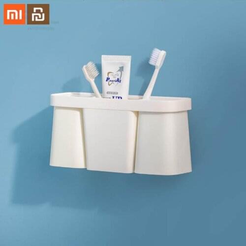 Xiaomi mijia free punching toothbrush holder toothbrush tube wash cup set toothpaste holder bathroom wash rack smart home
