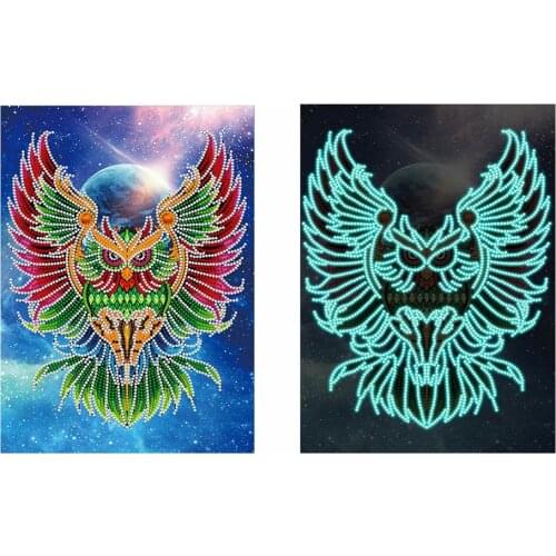 HUACAN Diamond Painting Luminous Painting Special Shaped Handicraft 5D DIY Diamond Embroidery Christmas Handmade Gift