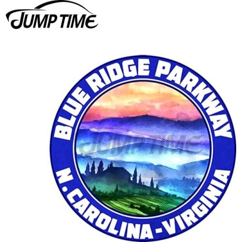 JumpTime 13 x 13cm Blue Ridge Parkway North Carolina National Park Hiking Car Stickers Laptop Decal Trunk Windows Vinyl Car Wrap