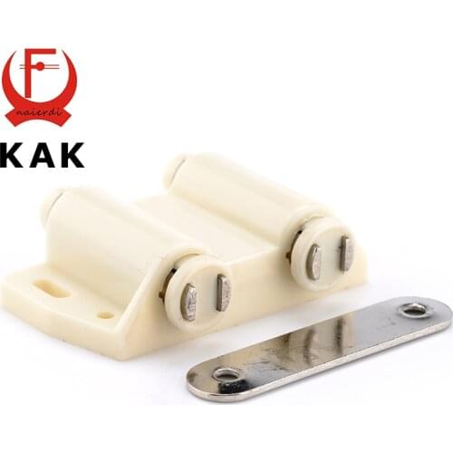 KAK Double Cabinet Catch Kitchen Door Stopper Soft Quiet Close Magnetic Push to Open Touch Damper Buffers For Furniture Hardware