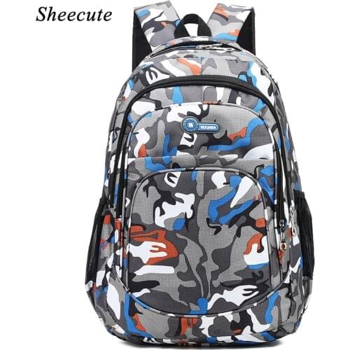 New Camouflage Backpack Large Capacity Outdoor Travel Backpack Children School Bags for Teenage Boys and Girls Backpack Bookbag
