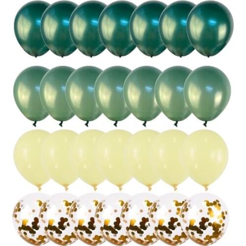 10inch Retro Bean Olive Green Balloons Latex Green Balloons Hawaii Luau Beach Party and Baby Shower Jungle Birthday Decor baloon