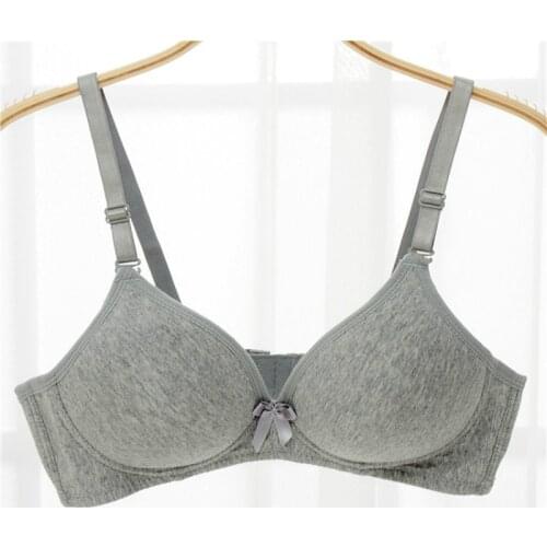 Yasemeen Solid Cotton Bras for Young Girls Push Up Wire Free Comfort Teenager Girl Underwear Small Bust Bras for Women Girls'bra