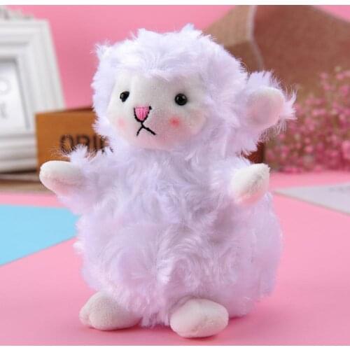 Hanging Plush Design Stuffed Doll Toy Bag Pendant Keychain Key Holder Decor Lamb Children Education Toys For Birthday Gift