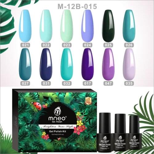 Blue Green Gel Nail Polish Bright Shades Nails Art All for Manicure Accessories Supplies for Professional Semi Permanent Varnish