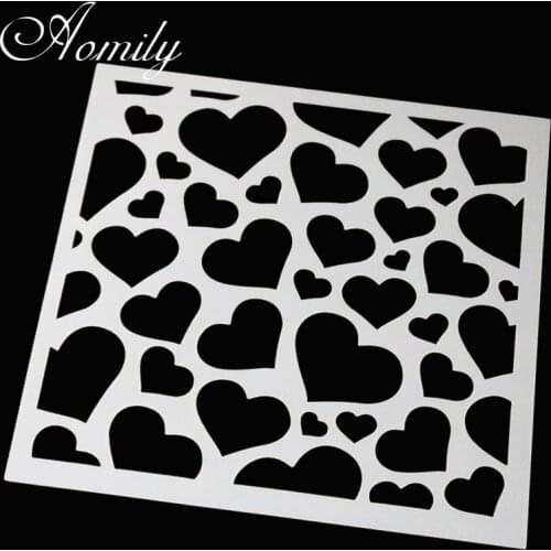 Amoliy Cake Spray Stencils Template Painting Scrapbooking Stamping Craft DIY Spray Pattern Mold Stencils Coffee Baking Supplies
