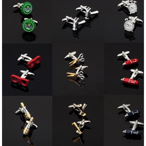 High quality mens business Cufflinks daily tool model Cufflinks / pen / bottle / glasses / alarm clock / clothing accessories