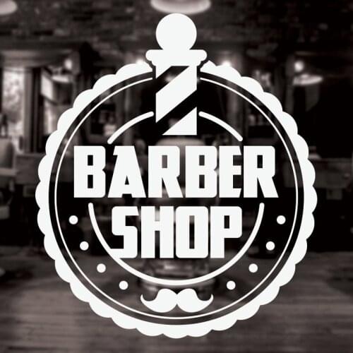 High Quality Vinyl Wall Window Decal for Barber Shop Hair Salon Room Decoration Removable Shop Sign Mural Stickers G307