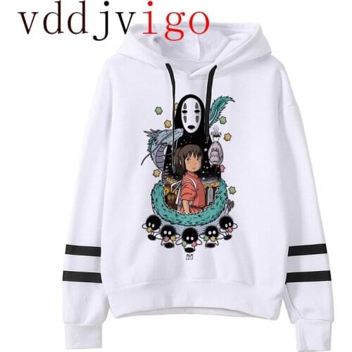 Japanese Anime Studio Ghibli Kawaii Graphic Hoodies Totoro Women Ullzang Harajuku Cute Sweatshirt 90s Streetwear Hoody Female
