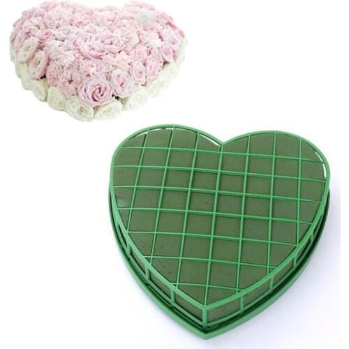 1 pcs 20CM Heart Shape Flower Foam Sucker For Floral Car Table Decoration Gift Props Party Wedding Supplies DIY Wedding