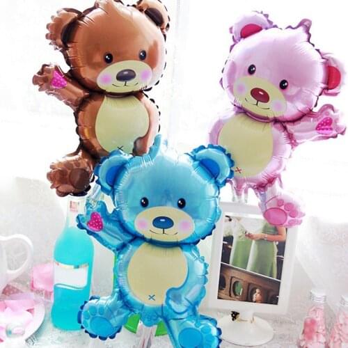 1pcs Bear Aluminium Foil Baby shower boy girl Balloon Wedding Gift hot Selling Decoration Kids 100 Days Birthday Party Toy