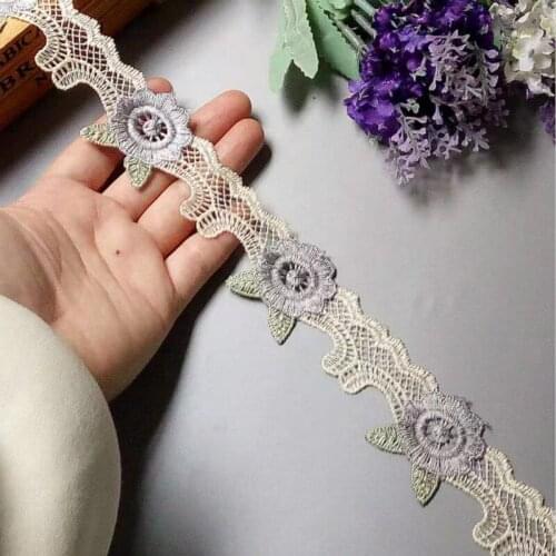 1 yards Ivory Flower 40 mm Lace Ribbon Trim for Sofa Cover Curtain Trimmings Embroidery Edge Applique Home Textiles Accessories
