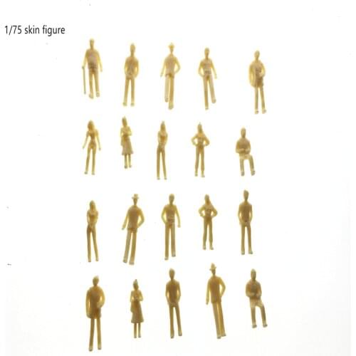 100pcs 2-2.6cm1/75 Scale Model Skin Figure Toys Architecture Miniature People For Diorama Construction Scene Layout Kits