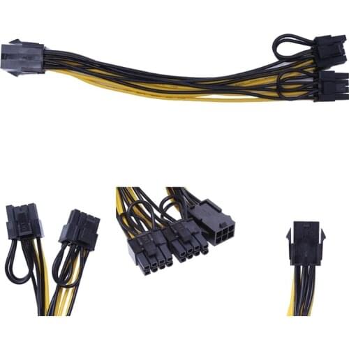 100pcs lots Top quality PCI-e 8pin to Dual 8Pin / PCIe 8pin-2x(6+2pin) Graphics Video Card Power Cable 18AWG Wire