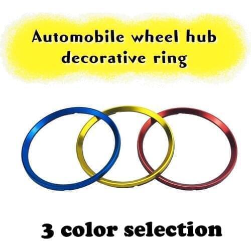 4PCS Car Styling Aluminum Alloy Wheel Hub Decorative Circle For Peugeot 206 207 208 301 307 308 408 407 508 2008 3008 4008
