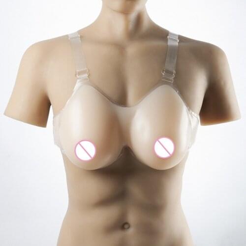 800g A B C D Cup Silicone Strap Breast Forms Realistic Strap Fake Boobs for Cosplay False Breasts Bust Enhancer for Crossdresser
