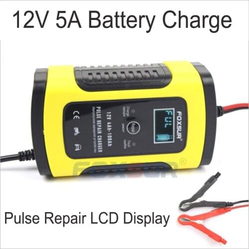 Full Automatic Car Battery Charger 12V 6A Intelligent Fast Power Charging Wet Dry Lead Acid Digital LCD Display Pulse Repair