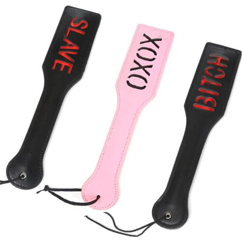 Bondage Set Slave Love Slut SM Flog Spank Paddle Beat Submissive Slave BDSM Pink Kinky Fetish Whip Sluts Paddles Adult Sex Toys