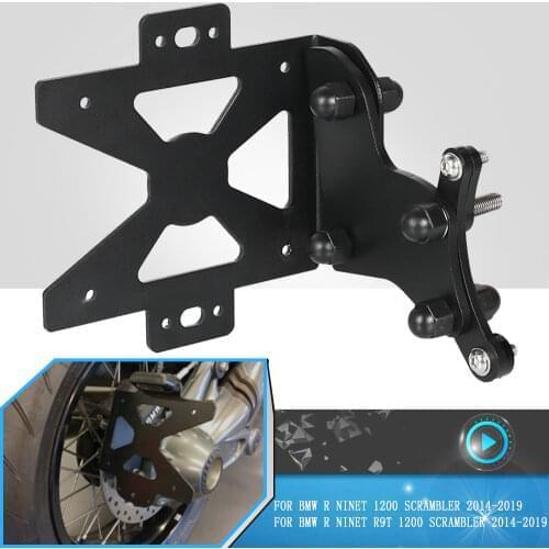 Motorcycle License Plate Bracket Holder For BMW R NineT 1200 SCRAMBLER 2014 2015 2016 2017 2018 2019 Rear Fender Eliminator Side
