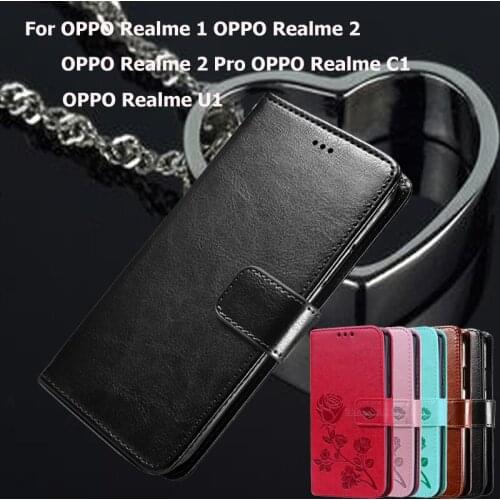 For OPPO Realme 1 Realme 2 Flip Phone Case For OPPO Realme 2 Pro OPPO Realme C1 Realme U1 Coque Funda Leather Wallet Cover Capas