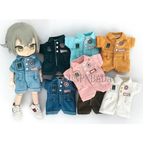 Obitsu11 Doll Jumpsuit Workwear Suitable for Ob11,Molly,1/12bjd Doll Clothes Accessories