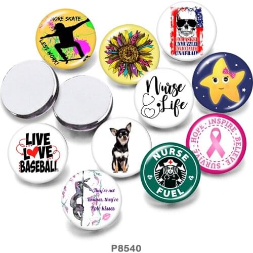 Pattern 12mm/18mm/20mm/25mm/30mm Round Glass Cabochon Flat Back Making Findings P8540