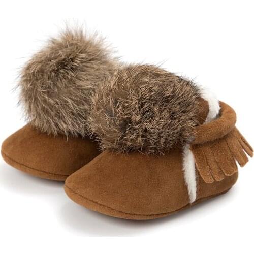 Fashion tassels men and women baby toddler shoes casual belt 0-1 years old baby soft bottom non-slip indoor spring and autumn