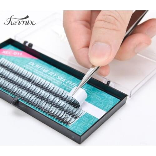 Natural False Eyelashes High Quality Makeup Eye Lashes Encryption Silk C Curl Fake Dovetail fly Eyelash Extension