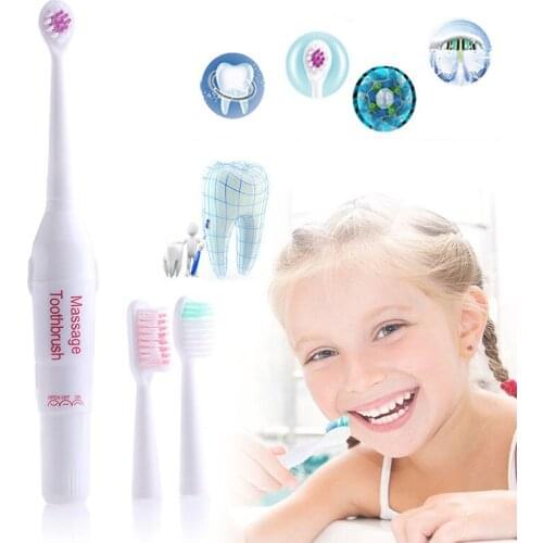 New Electric Vibrate Massage Massager Toothbrush with 3 Brush Heads Wholesale