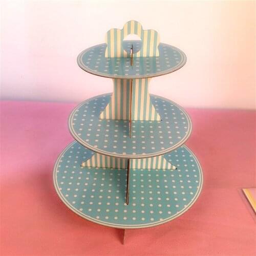 New 3 Tiers DIY Paper Cupcake Stand Dissert Candy Storage Holder Rack Wedding Birthday Party Cake Display Catering Prop Supplies