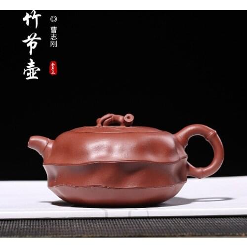 Undressed ore dahongpao bamboo pot of the engineering zhi-gang cao all hand gift collection custom drop shipping