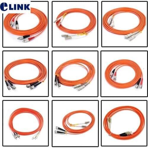 Fiber optic patch cords SC-SC-LC-LC-FC-FC-ST-ST 50/125um OM2 duplex 2.0mm 3.0mm optical fibre jumper ftth patch lead IL
