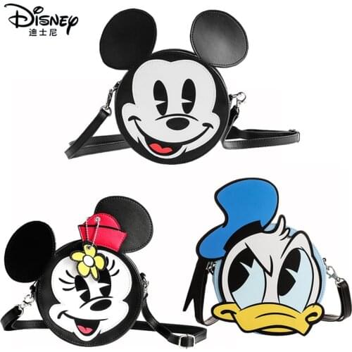 Genuine Disney Mickey Mouse Mommy Bag Cartoon Minnie Small Diaper Bag Mom Coin Purse Baby Bags for Children PU