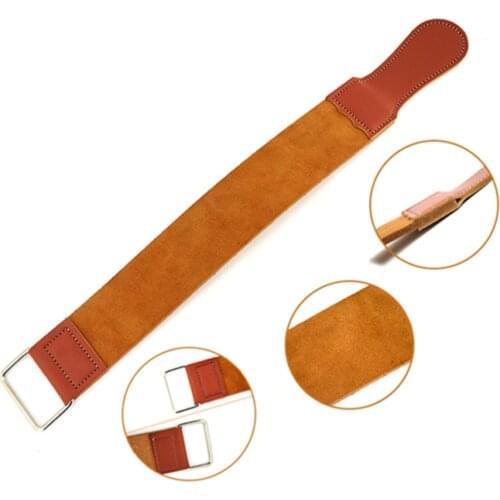 Mens Double-layer Genuine Leather Shaving Strop Straight Razor Sharpener Strap Belt Necessary Shaving Strap Tool