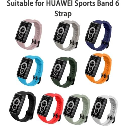 Silicone Watch Strap For Honor Band 6 Wristbands Accessories Replacement Sport Smooth Strap For Huawei Honor Band 6 Bracelet
