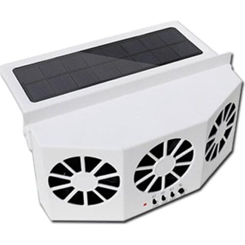Solar Vehicle Ventilation Fan Automatic Rechargeable Car Gills Cooler Foldable Storage Air Vent Air Purifier System