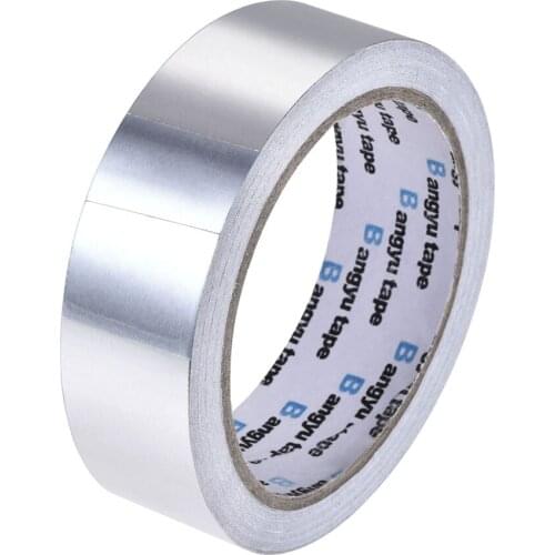 Uxcell Aluminum Foil Tape Self-adhesive Waterproof High Temperature Sealing Tapes for HVAC Duct Pipe Insulation