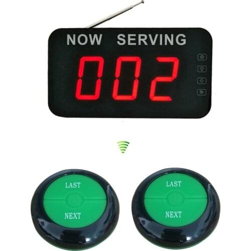 Take A Number System Queue Manage System with Queue Number Display and 2 pcs K-O2-NEXT Button