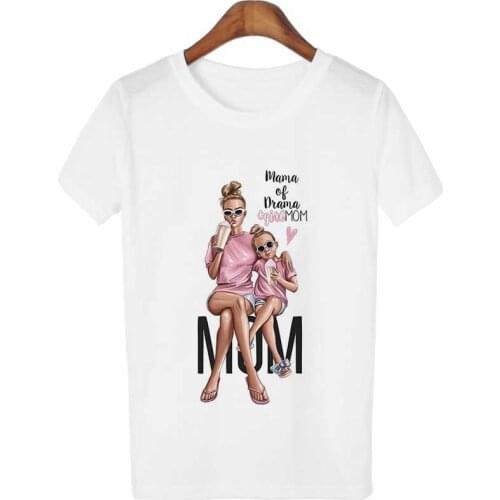 New Arrival 2019 T Shirt Vogue Tee Shirt Korean Fashion Clothing Harajuku Kawaii White Tshirt Super Mom Female T-shirt Mothers
