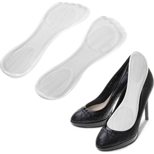 1Pair Transparent Insoles High Heels Silicone Foot Cushion Arch Support Cushion Shoes Pads Flatfoot Corrector Anti-Slip Insoles